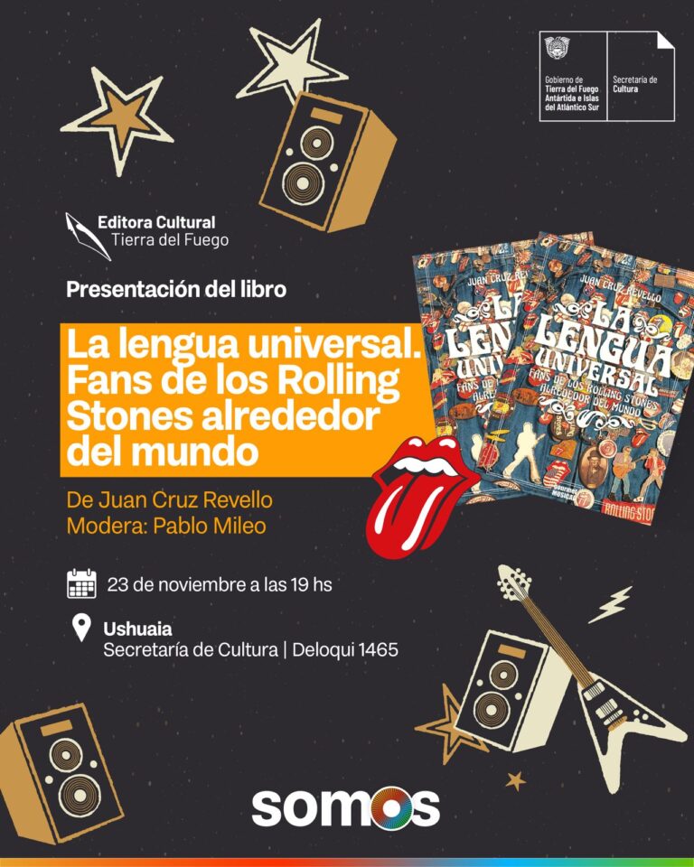 CULTURA TDF: JUAN CRUZ REVELLO PRESENTARÁ EN USHUAIA SU LIBRO ‘LA LENGUA UNIVERSAL. FANS DE LOS ROLLING STONES ALREDEDOR DEL MUNDO’